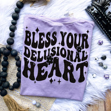 Load image into Gallery viewer, Bless Your Delusional Heart Comfort Colors T-Shirt

