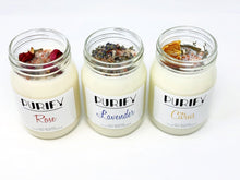 Load image into Gallery viewer, Jumbo Purify Candles with Herbs and Pink Salt - 100 Hour Burn Time Soy Wax Candles - Oily BlendsJumbo Purify Candles with Herbs and Pink Salt - 100 Hour Burn Time Soy Wax Candles
