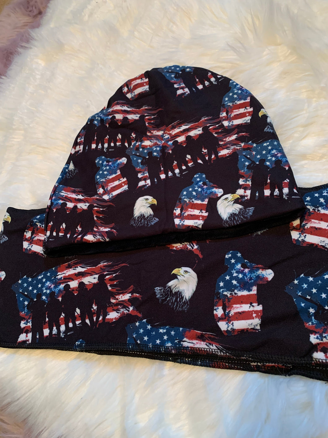 Fleece lined scarf & beanie set- Salute *