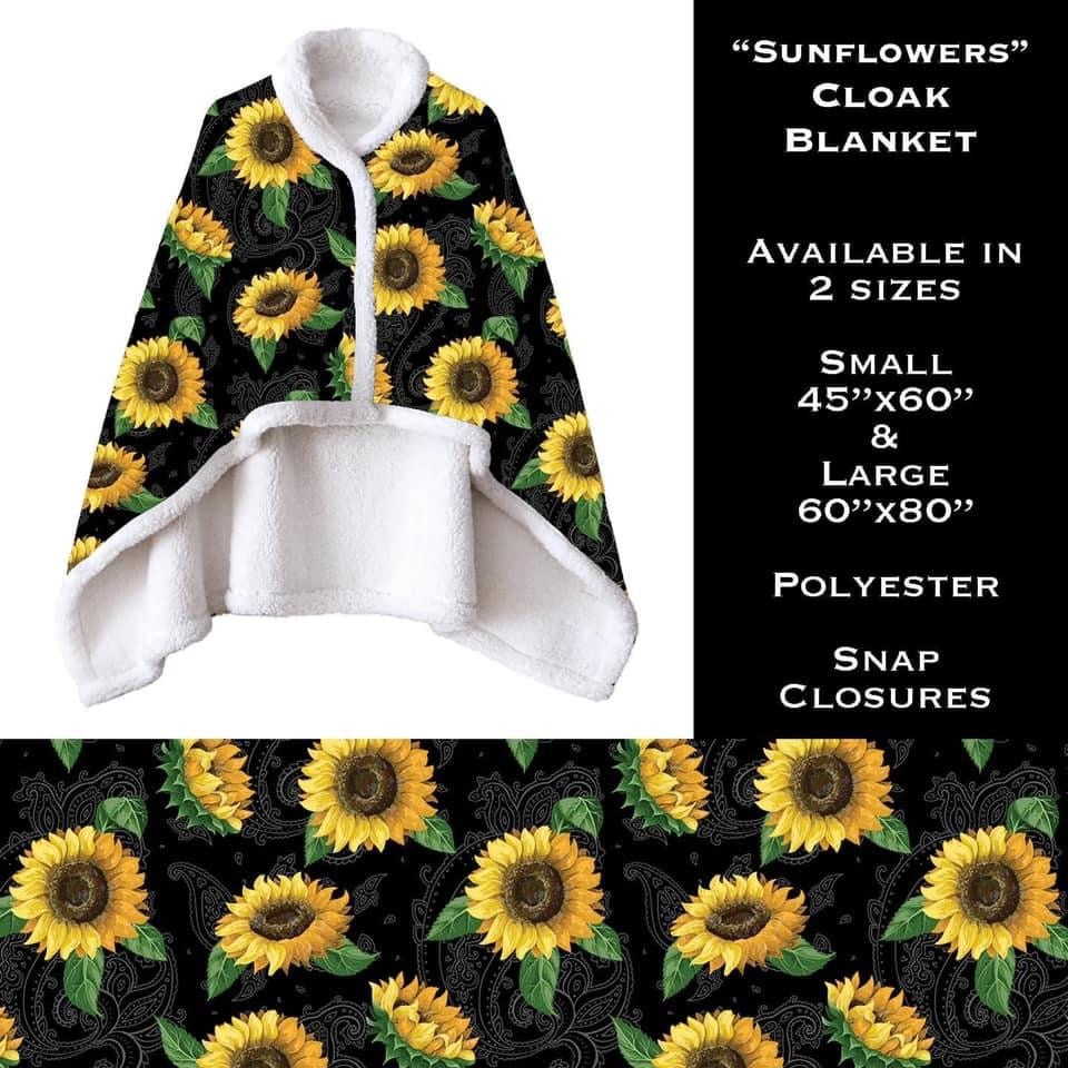 Cloak blanket- Sunflower- Small *