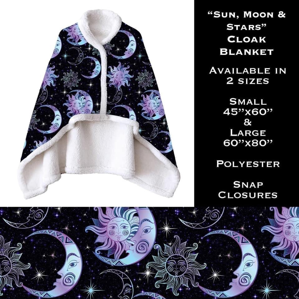 Cloak blanket- Sun, Moon & Stars- Small *